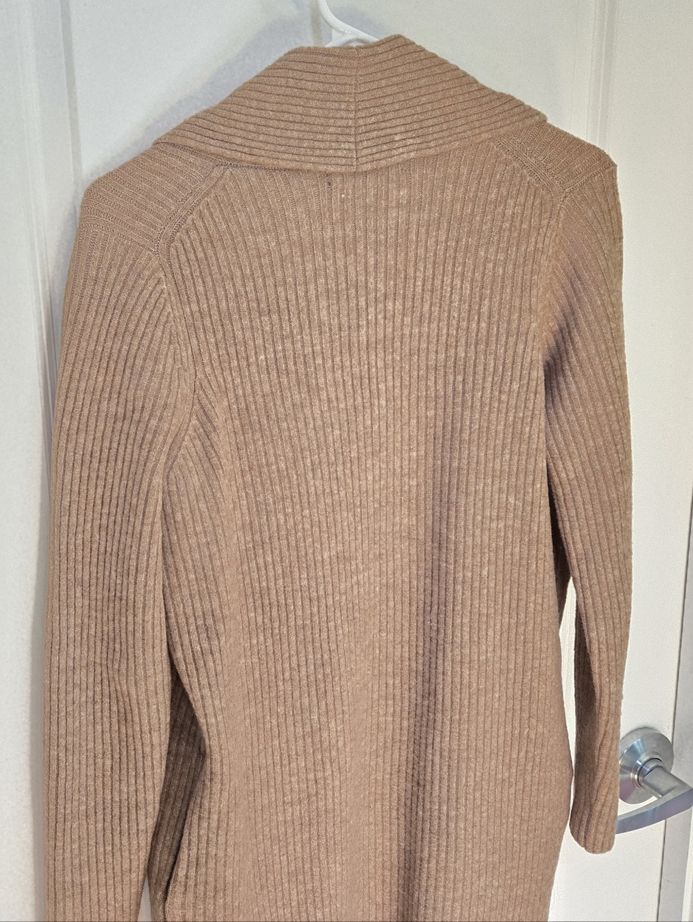 Banana Republic Tan Open-Front Ribbed Cardigan Sz S - Picture 9 of 13